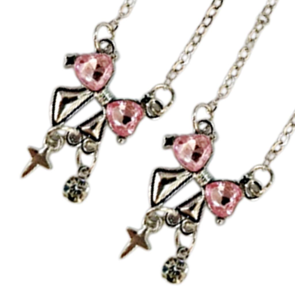 Elegant Pink Bowknot Necklace Women Fashion Jewelry Alloy Texture Elegant Women Necklace Suitable for Comfortable Wear