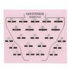 Wig Extension Holder Board Acrylic 22 Stainless Steel Clips Hair Extension Display Board Light Pink