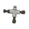 Metal T Shape Brake Line Tee Female Coupling Three Way Connector Car Brake Tube Fitting for ATV Go Kart Hydraulic System