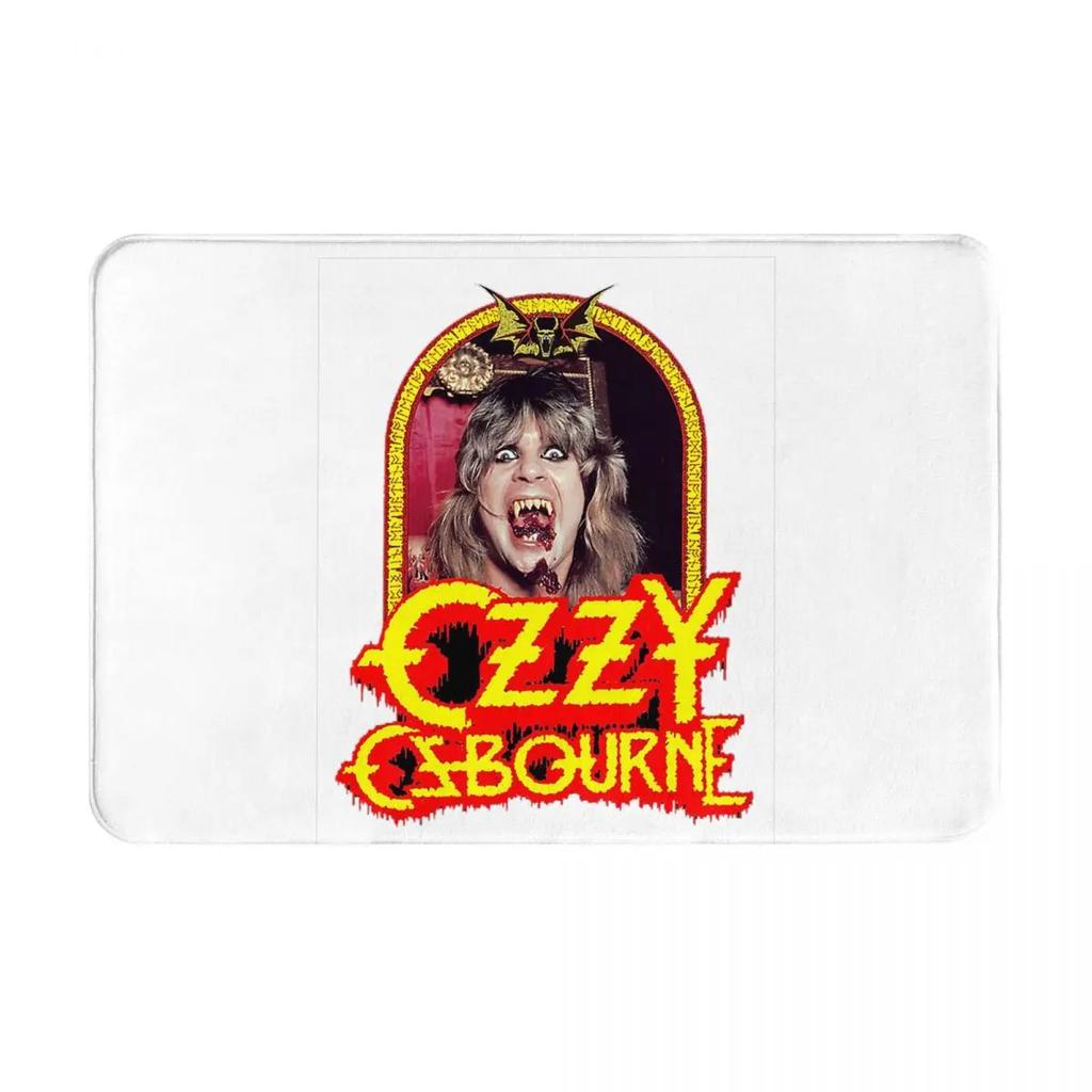 Ozzy Osbourne Logo Floor Mat - Bold Yellow and Red Design for Entrances, Perfect for Music Fans and Rock Décor Enthusiasts