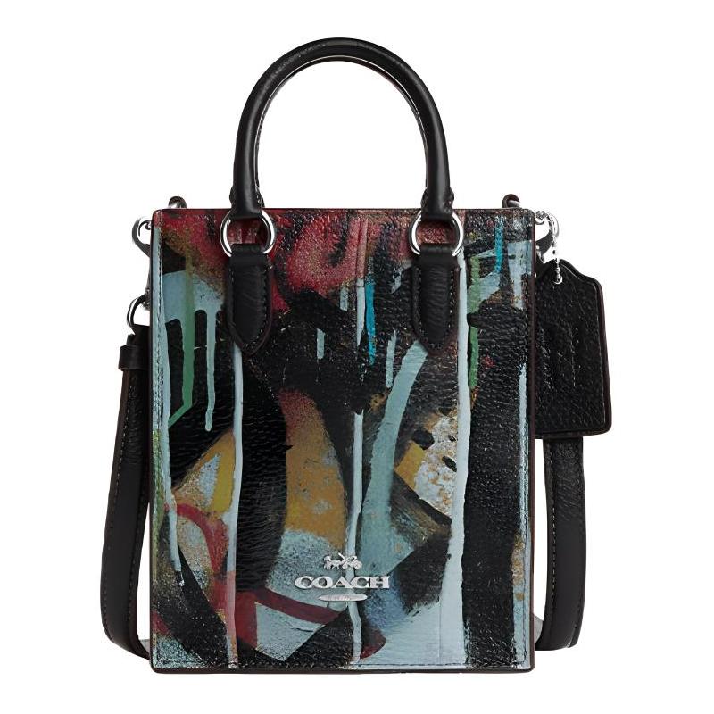 COACH handbag Mint+Serf North/South 14 Joint Model MINT+SERF Cooperation Series Graffiti Print Leather Tote Bag Tote Bag Shopping Bag Shoulder