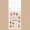 Календарь списка желаний на 2026 год Художественный настенный календарь-планировщик Подвесной месячный календарь Карточка-напоминание о времени для использования дома и в офисе