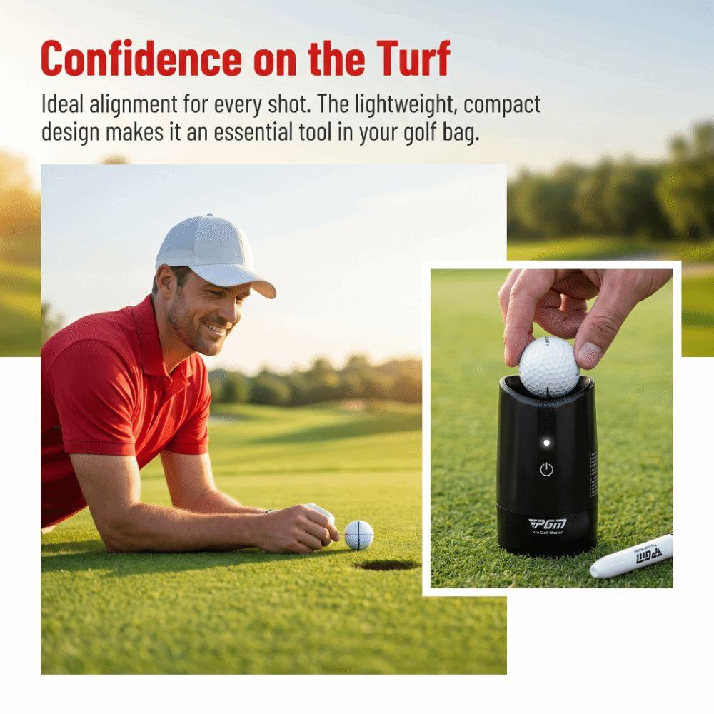 1set Automatic Drawing Golf Ball Liner Electric Motor Marker Case Putting Alignment