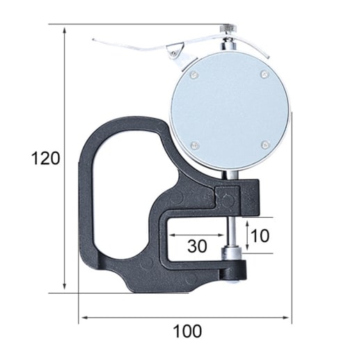 Enhong 0.01mm 0.001mm Resolution Thickness Gauge (Thickness Measuring Instrument) (0.01mm Accuracy, 0-10mm Range)