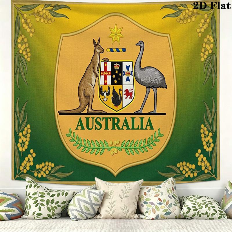 Socceroos Wall Tapestry Aesthetic Wall Hanging Printed Fabric Blanket Decorative Tapestries for Bedroom Living Room Home Decor