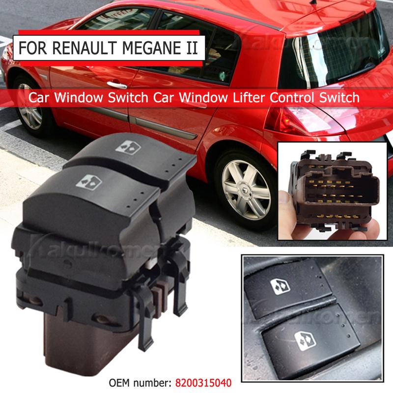 Для RENAULT MEGANE II 2/SCENIC II/GRAND SCENIC II 2002-2009 Кнопки переключателя стеклоподъемника Электрические Кнопка переключателя 8200315040 8200107772