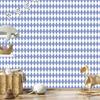 Harlequin Diamonds wallpaper white and blue, blue background 50x1000