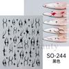 Nail Art Sticker, Laser Snake Year Small Snake Mango Star Small Spirit Snake Cartoon Four-Color Adhesive Nail Sticker