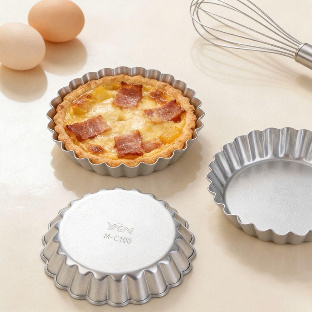 Flower Shape Egg Tart Molds Edge-patterned Pie Plate Mould Pizza Baking Pan Pastry Making