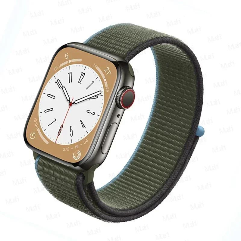 Нейлоновый ремешок-петля для ремешков Apple Watch 46 мм 44 мм 40 мм 45 мм 41 мм 42 мм Спортивный браслет iwatch Ultra 2 49 мм Серии 10 9 8 se 7 6 5 4 Ремешок