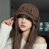 Женские шляпы Новая ручная вязка Цветочная коса Вязаная шапка для женщин Ретро Теплая и стильная Шляпа с бахромой Модная