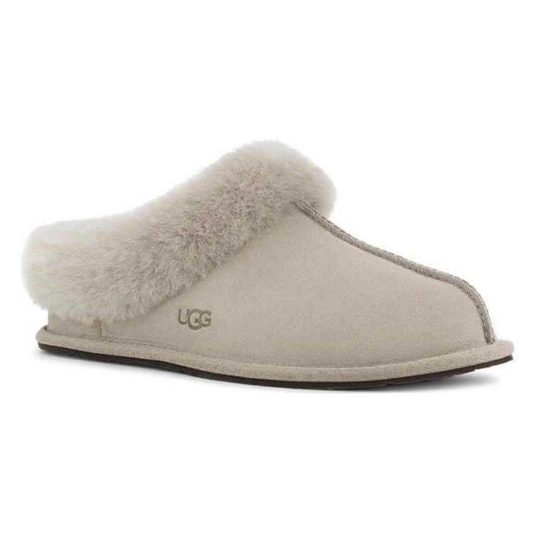 UGG Туфли на плоской подошве из овчины с круглым носком, удобные, универсальные, повседневные, женские, серые 1118981-GOA