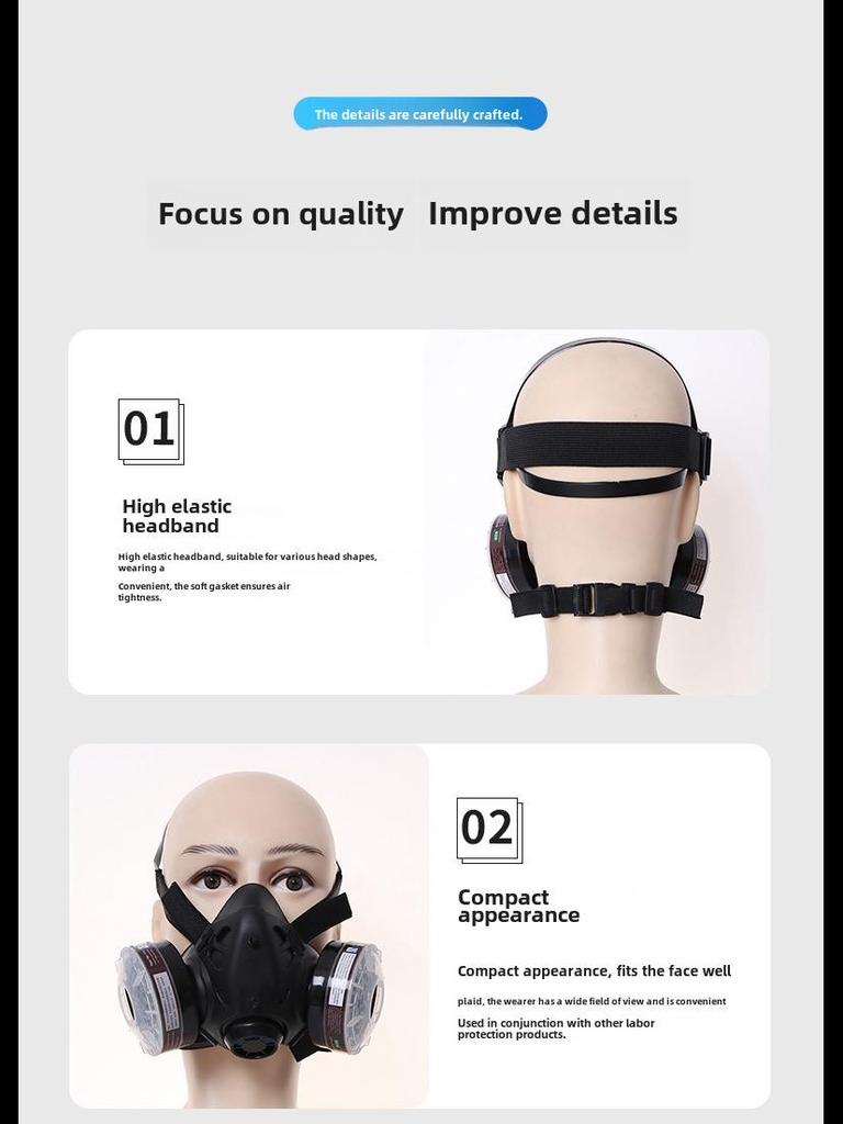 9578 Полнолицевой самовсасывающий противогаз для защиты от промышленной пыли и распыляемой краски.