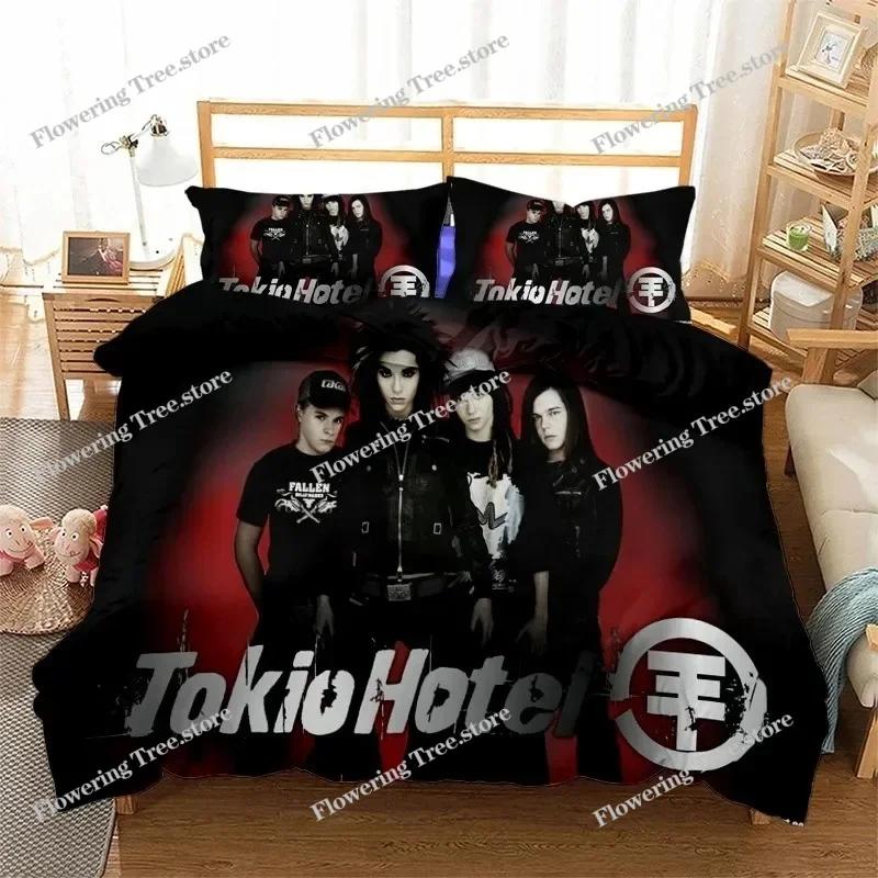 Rock Band Tokio Hotel 3D Печать Комплект постельного белья Пододеяльники Наволочки Одеяло-плед Комплекты постельного белья Постельное белье Кровать