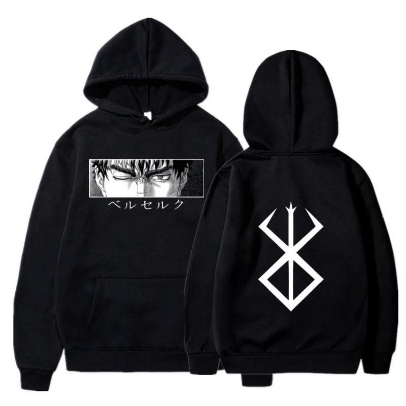 Горячие толстовки Berserk Guts с капюшоном Anime Manga Hoodie