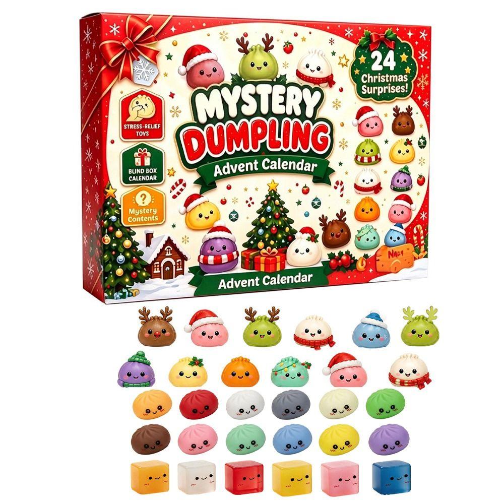 24Pcs Christmas Toy Christmas Fidget Toy Set Slow Rising Squeeze Toy Christmas Gift