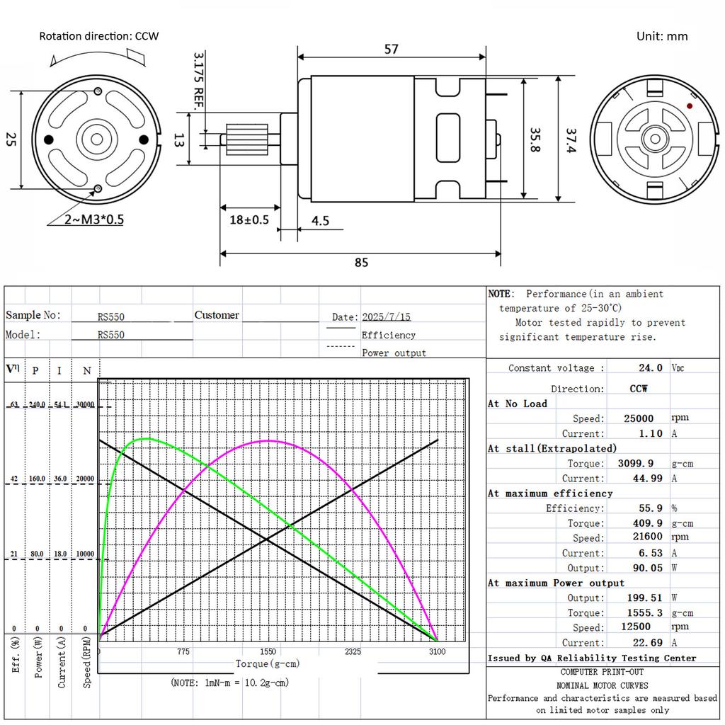RS550 24V 25000RPM High Speed DC Motor 10 Teeth Gear 10x13mm Electric Ride On Vehicle Upgrade Replacement