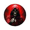 Gothic Tire Cover Compatible For - Red Robe Skeletal Design With Skull & Bone Motif, High-Flexibility Durable Tire, Installation