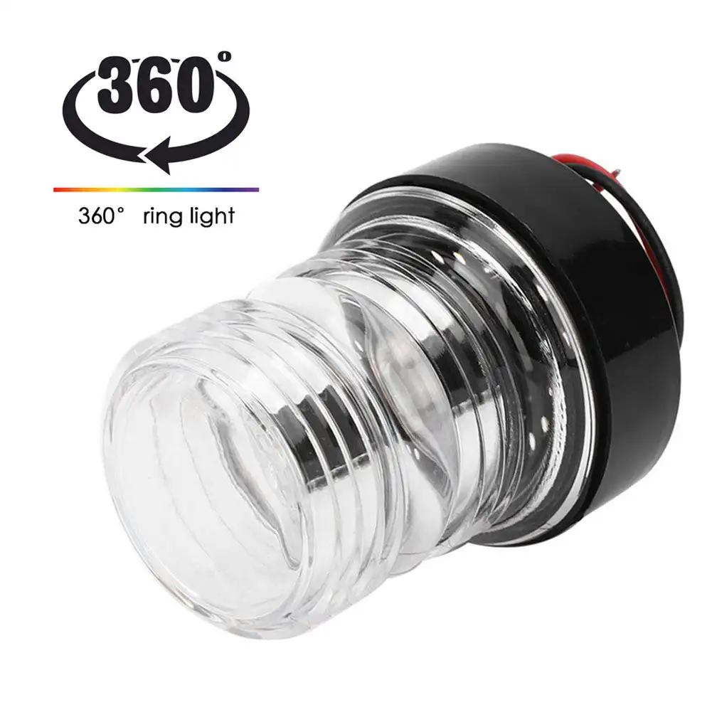 Круговой лодочный светильник на 360 градусов, 12 В, светодиодный навигационный якорный фонарь, водонепроницаемый морской лодочный светильник 6300 К, белый, для яхт, парусная лампа