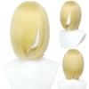 JOVIA 30cm Medium Basic Anime Cosplay Wig Bang Blond Black White Red Pink Green Brown Gold Blue Heat Resistant Synthetic Hair