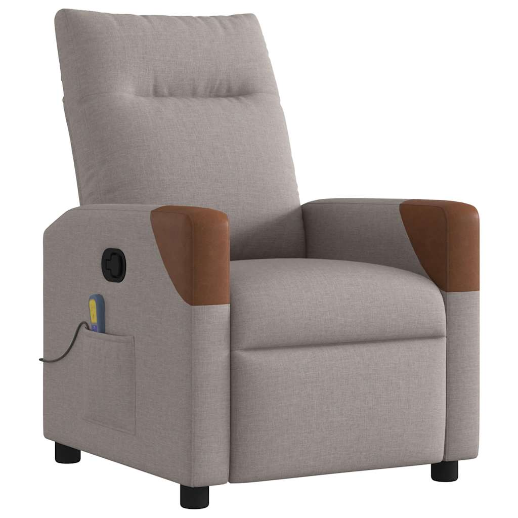 Massage Chair Taupe Fabric