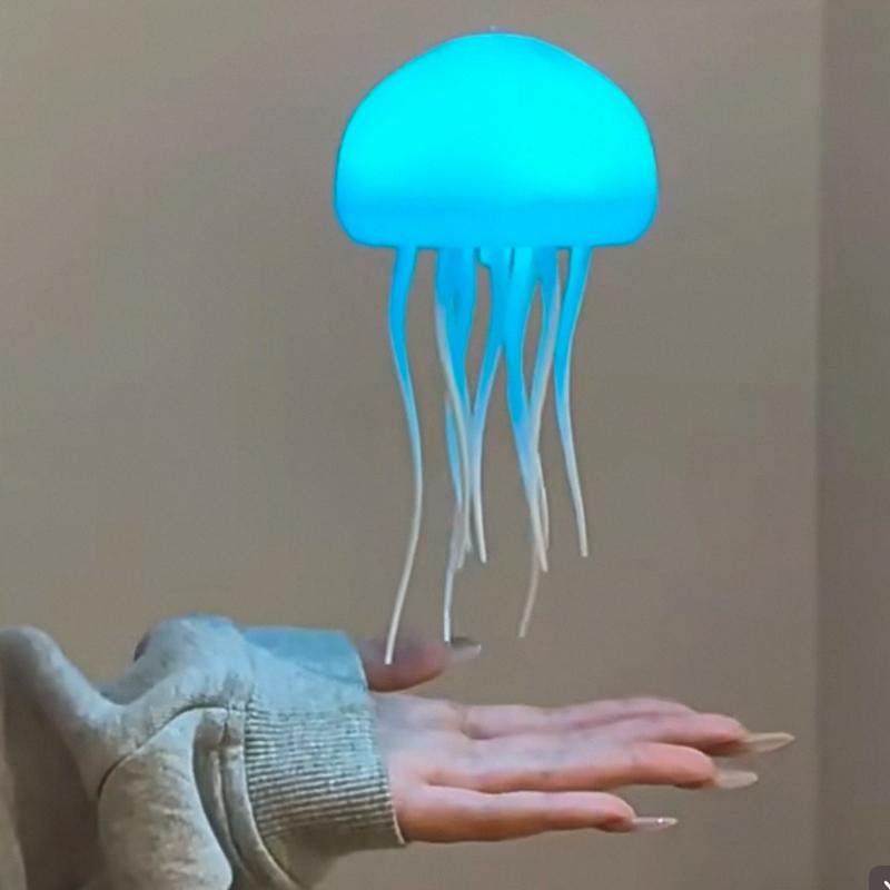 3D подвижная лампа-медуза, USB, умное голосовое управление, регулируемая яркость, смена цвета, креативный ночник, океанские аниме световые вывески, украшения