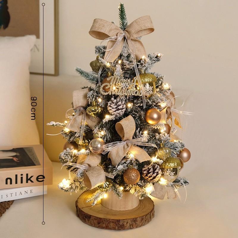 Mini Christmas Tree Decor Desk Window Display PE PVC Snowy Xmas 45cm 60cm 90cm