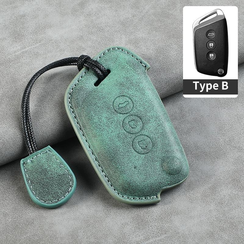 Leather Car Key Case Cover Shell For Baojun 560 Rs-5 530 630 310 E100 310W 510 730 360 Holder Fob Keychain Interior Accessories