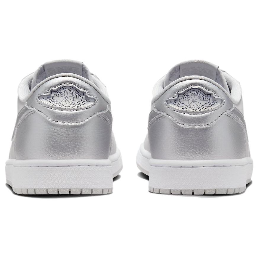 Air Jordan 1 Retro Low OG Metallic Silver Мужские кроссовки серые нейтрально-серые белые CZ0790-002
