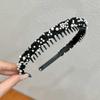 Thin Rhinestones Antislip Hairband Pearl Face Wash Hair Hoop Vintage Crystal Teeth Headband Makeup