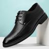 2025New Shoes for Men Summer Breathable Hollow Out Shoe Fashion Business Dress Shoes Luxury Casual Leather Shoes for Men Loafers