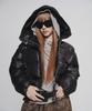 DEINET Stud Wellon Hood Padded Jumper In Black