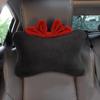 1pc Cute Cartoon Red Bowknot Car Neck Pillow Universal Auto Seat Headrest Support Seatbelt Cover Car Accessories for Women
