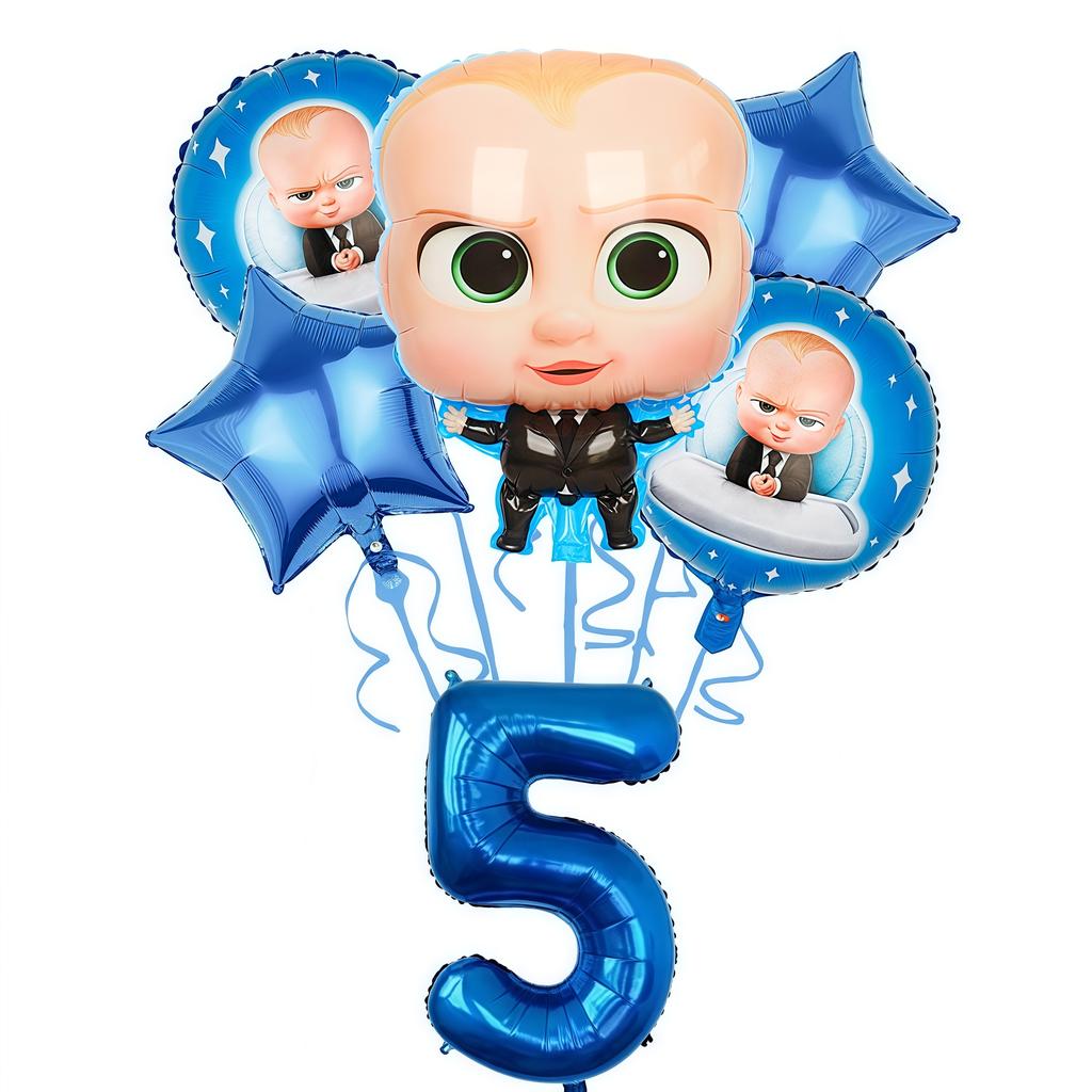 Bossed Baby Theme Birthday Party Decoration Newborn 1St Tableware Set Plate Cup Balloons For Kids Baby Shower Party Faovrs Gifts