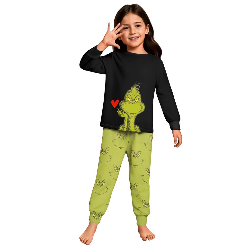 Children's  Boys And Girls Thin Two-piece  Long-sleeved Pants Two-piece