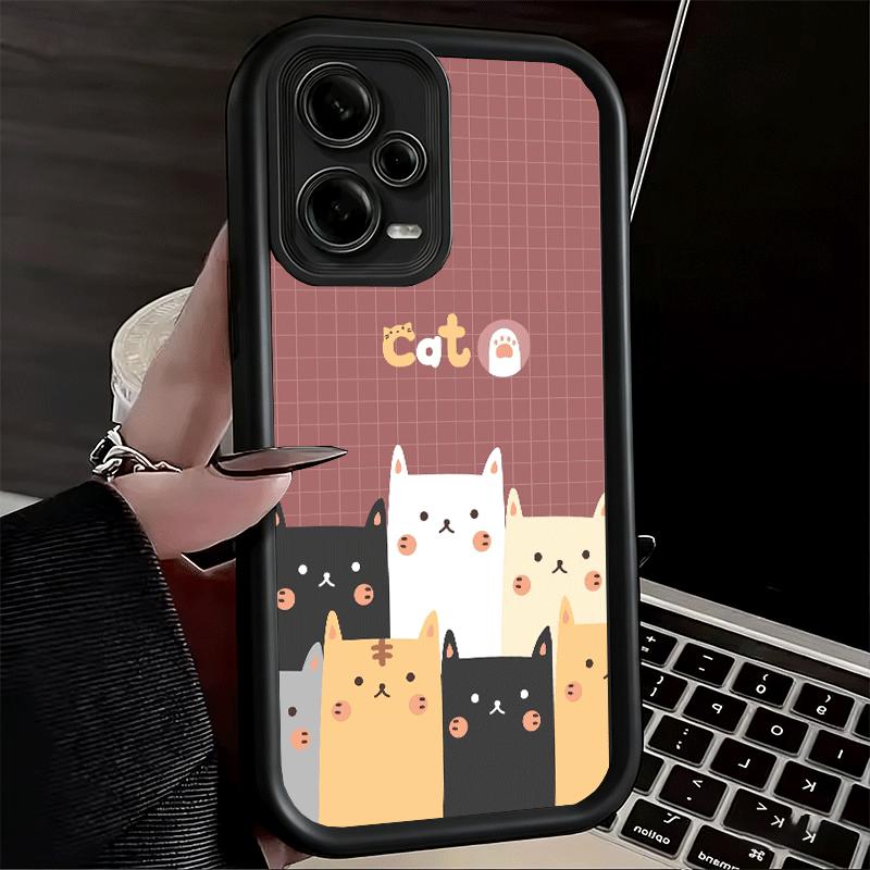Чехол для телефона Xiaomi Redmi Note 15 14 13 Pro Plus Мультяшная тематика Милые кошки Оболочка 12S 11 11S 11T 5G 14S Мягкий силикон Funda