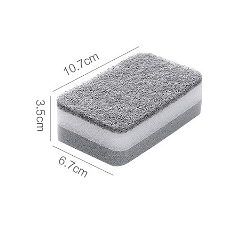 5pcs Strong Decontamination Cleaning Sponge Brush Scouring Pad Dishwashing Brush Pot Sponge Kitchen Rag