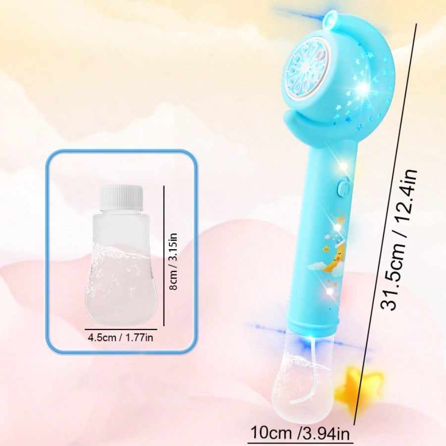 Пистолеты-пузыри «Луна» для детей, Электрическая машина для пузырей со светодиодной подсветкой, Безопасные игрушки для улицы для мальчиков и девочек 3-12 лет, Подарки для дня рождения, свадебной вечеринки