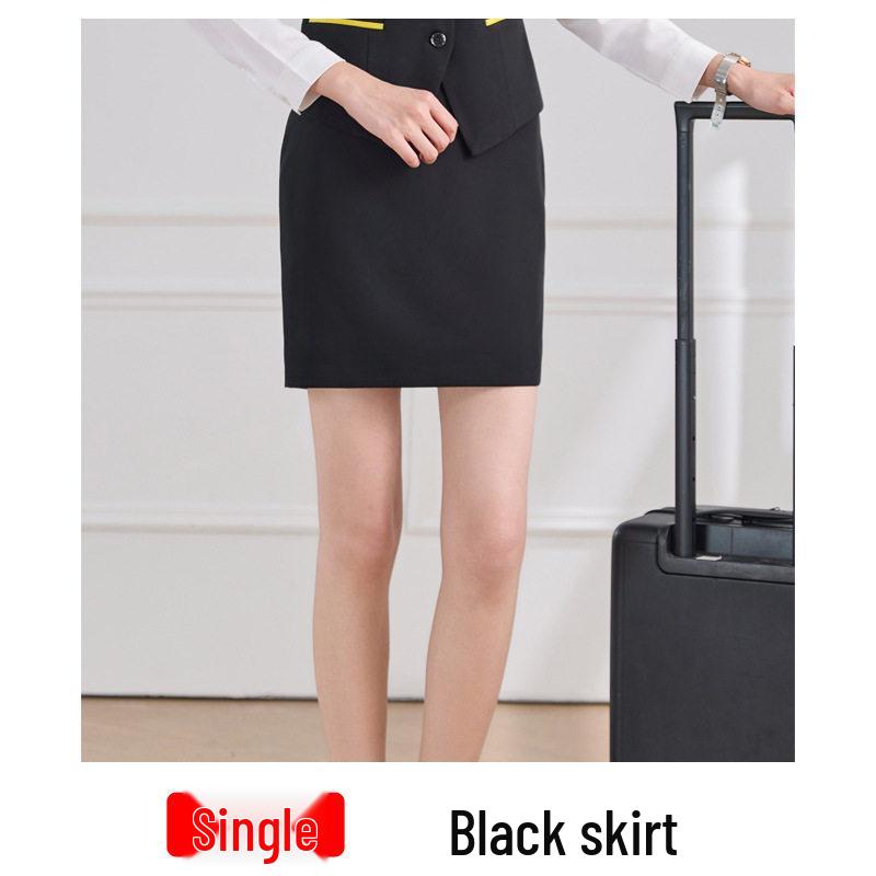 Женский профессиональный костюм-жилет 2026 - Новый стиль Весна/Лето: Элегантная рабочая одежда для администратора и бортпроводника