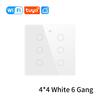 Tuya WiFi Smart Switch Brazil Standard 4x4 Size Touch Sensor 4/6/8 Gang Wall Light Switch Voice Control By Alexa Google Home