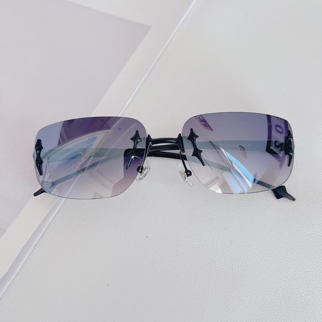 Stylish Rimless Sunglasses For Women Future Technology Sense Sun Glasses For Woman Korean Style Man Sun Glass