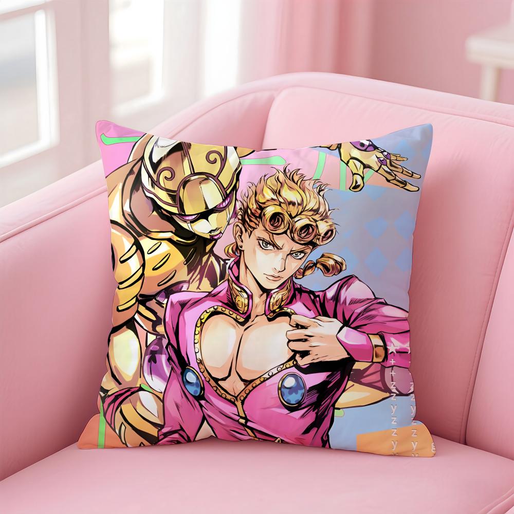JJoJos Bizarre Adventure Cushion Cover Pillow Case Soft Friendly Fabric Concealed Zipper