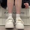 Thick Soled White Shoes for Women In Spring and Autumn, Hong Kong Style, Height Increasing, Versatile, Casual, Student Sports Shoes for Children
