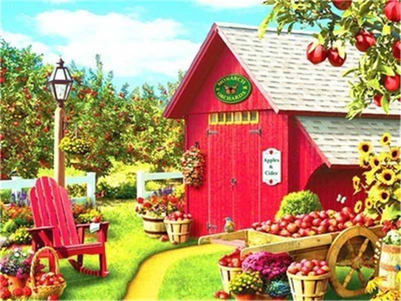 Наборы для алмазной живописи, пейзажные стразы, 5D Алмазная вышивка, вышивка крестом, дом, мозаика, вышивка крестом, ремесло