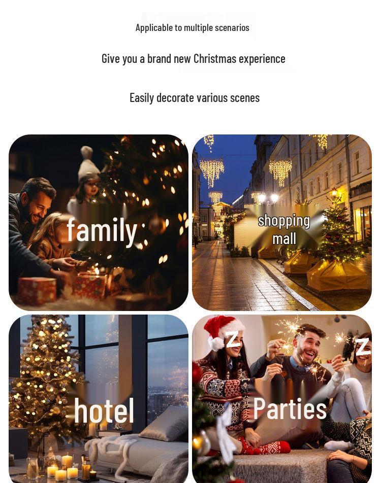 Nordic-Inspired High-End White Snow Christmas Tree Decoration Set (1.5/1.8/2.1m)