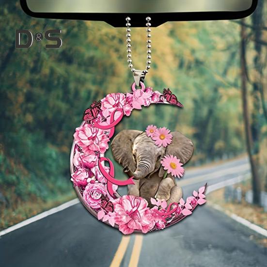 Butterfly Jesus Cross Hanging Ornament Moon American Flag Pendant Car Interior Decor for Auto Rear View Mirror Accessories Christmas Tree Charm