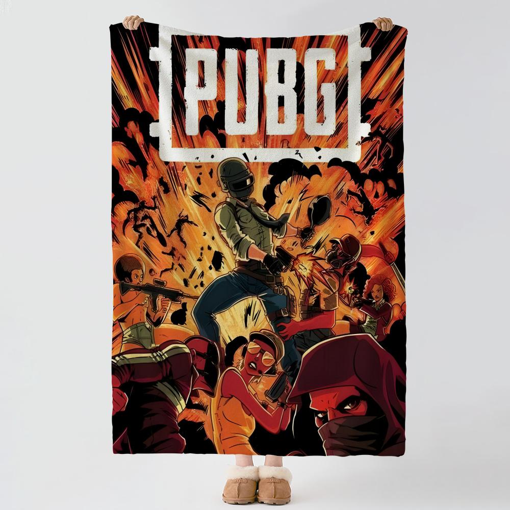 Игровое одеяло P-PUBG-G, толстое, комфортное, из фланели, для многоцелевого использования, в помещении, на улице, для дневного сна
