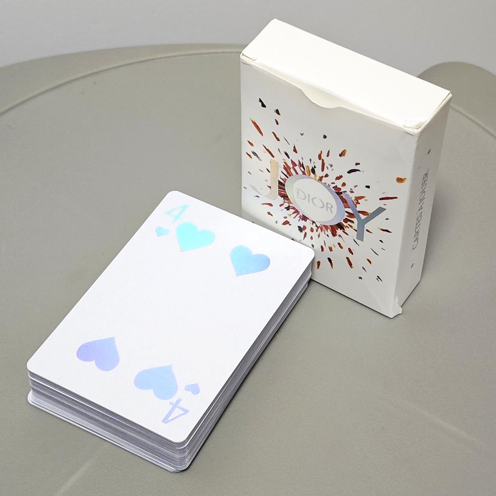 Чисто белые серебряные фольгированные тисненые игральные карты для кардистри, полный набор, реквизит для фокусов 54 шт. карты 9*6 см