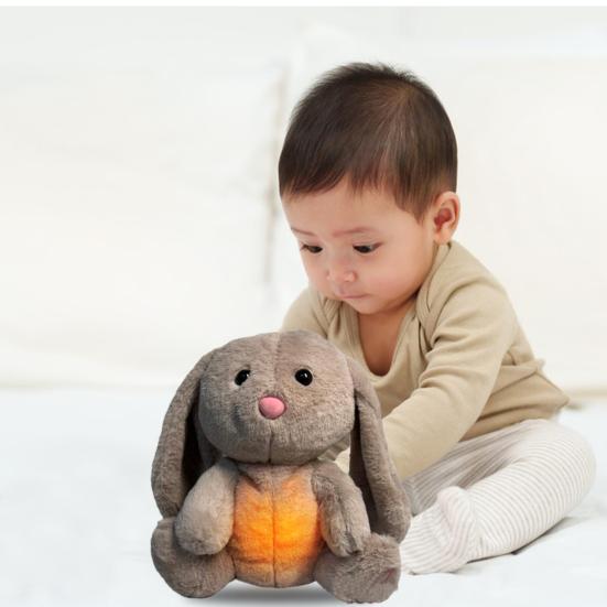 Мягкая кукла с музыкой очаровательный внешний вид на батарейках эмоциональная поддержка кролик слон животное плюшевая игрушка для детей
