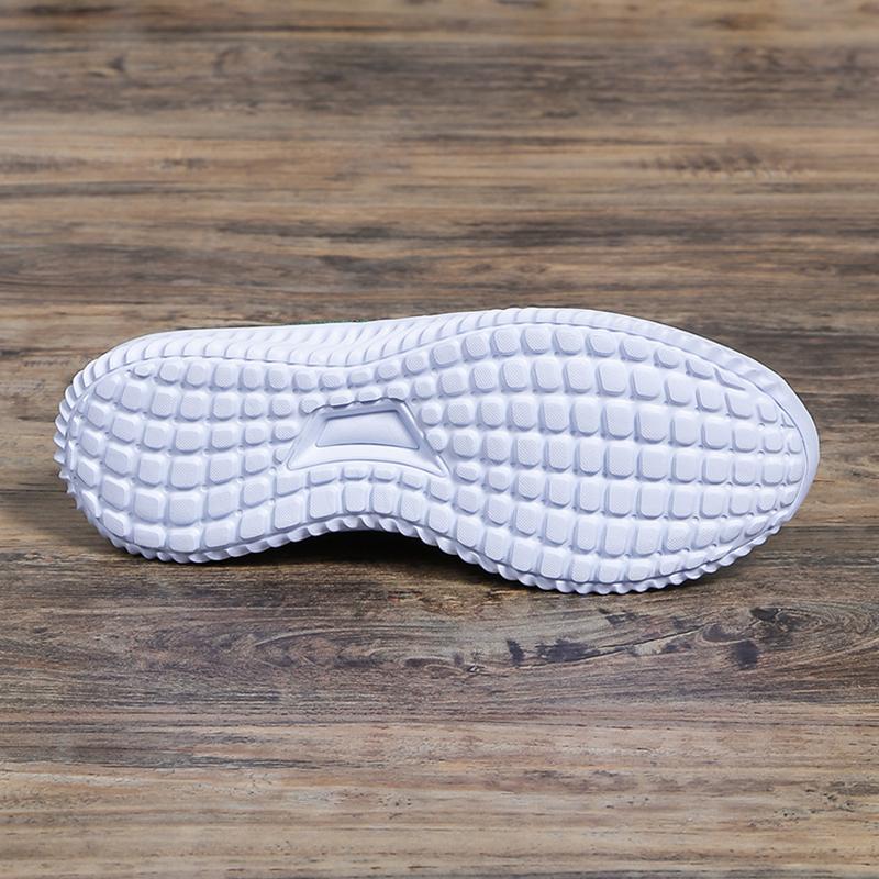 Удобные женские кроссовки на мягкой подошве, большие размеры, дышащие вязаные туфли на плоской подошве, женские легкие нескользящие кроссовки на шнуровке